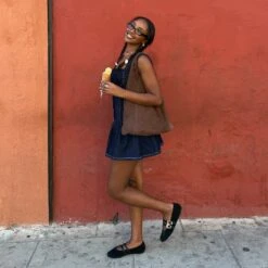 BAYLEE BALLET FLATS ONYX PERFORATED SUEDE(Baylee Ballet Flats Onyx Perforated Suede) -Dolce Vita Sale Store 10 5