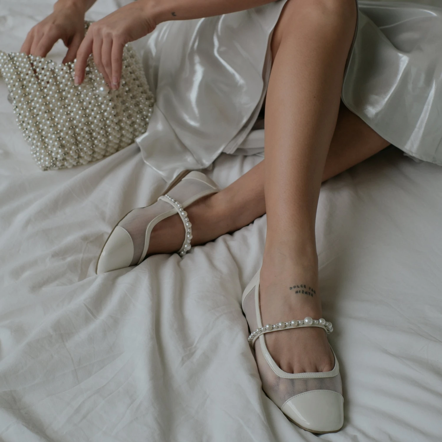 ROLLIN PEARL BALLET FLATS WHITE MESH(Rollin pearl ballet flats white mesh) ROLLIN PEARL BALLET FLATS WHITE MESH(Rollin Pearl Ballet Flats White Mesh) -Dolce Vita Sale Store 22 8fffce53 f2ac 4d84 907c b6d1df622f9f