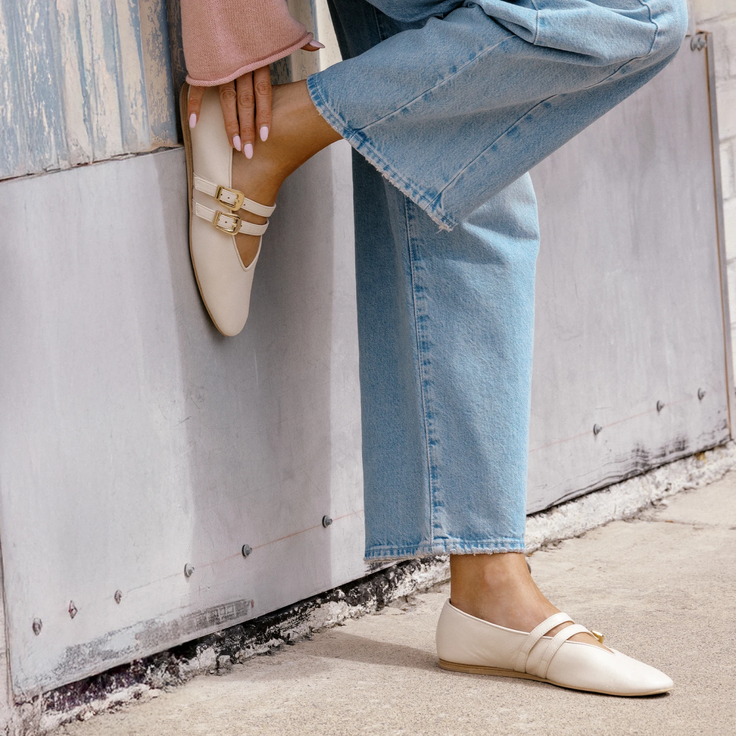 BAYLEE BALLET FLATS IVORY LEATHER(Baylee ballet flats ivory leather) BAYLEE BALLET FLATS IVORY LEATHER(Baylee Ballet Flats Ivory Leather) -Dolce Vita Sale Store 40theguardianmgmt BAYLEE IVORY 2