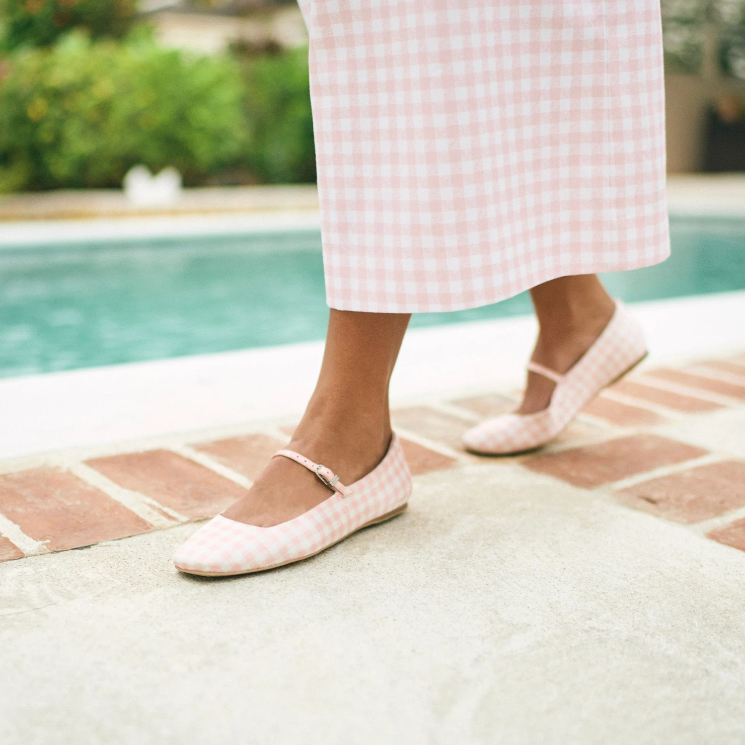 REYES X BYRDIE GOLF BALLET FLATS PINK PLAID GINGHAM(Reyes x byrdie golf ballet flats pink plaid gingham) REYES X BYRDIE GOLF BALLET FLATS PINK PLAID GINGHAM(Reyes X Byrdie Golf Ballet Flats Pink Plaid Gingham) -Dolce Vita Sale Store BG Jam 4344