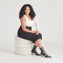 ARYA WIDE CALF BOOTS BLACK LEATHER(Arya Wide Calf Boots Black Leather) -Dolce Vita Sale Store DOLCEVITA BOOTIES ARYA BLACKLEATHER ONFOOT WIDE 01 1 f9430fb7 b967 4cdb 9143 4e357b66de31