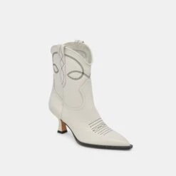 ANGEL BOOTIES WHITE LEATHER(Angel Booties White Leather) -Dolce Vita Sale Store DOLCEVITA BOOTS ANGEL WHITELEATHER 01