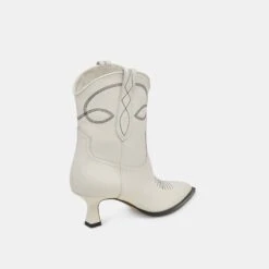 ANGEL BOOTIES WHITE LEATHER(Angel Booties White Leather) -Dolce Vita Sale Store DOLCEVITA BOOTS ANGEL WHITELEATHER 03