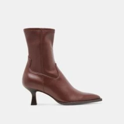 ARYA WIDE CALF BOOTS CHOCOLATE LEATHER(Arya Wide Calf Boots Chocolate Leather)