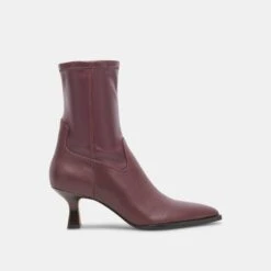 ARYA WIDE CALF BOOTS WINE LEATHER(Arya Wide Calf Boots Wine Leather)