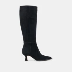 AUGGIE WIDE CALF BOOTS ONYX SUEDE(Auggie Wide Calf Boots Onyx Suede)