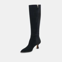 AUGGIE WIDE CALF BOOTS ONYX SUEDE(Auggie Wide Calf Boots Onyx Suede) 5 AUGGIE WIDE CALF BOOTS ONYX SUEDE(Auggie Wide Calf Boots Onyx Suede) -Dolce Vita Sale Store DOLCEVITA BOOTS AUGGIE ONYX SUEDE 08