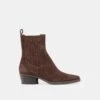 FAINT H2O BOOTIES DK BROWN SUEDE(Faint H2o Booties Dk Brown Suede) -Dolce Vita Sale Store DOLCEVITA BOOTS FAINT H2O DK BROWN SUEDE H2O 02 86650821 7864 4098 8548 02755e3e5a53