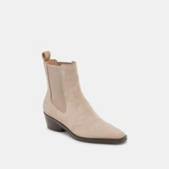 FOSTER BOOTIES TAUPE SUEDE(Foster Booties Taupe Suede) -Dolce Vita Sale Store DOLCEVITA BOOTS FOSTER TAUPE SUEDE 01