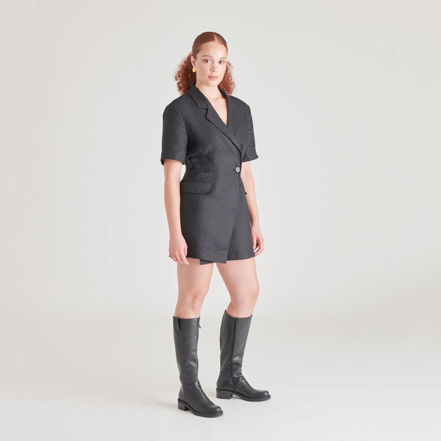 GLORY H2O BOOTS BLACK LEATHER(Glory h2o boots black leather) GLORY H2O BOOTS BLACK LEATHER(Glory H2o Boots Black Leather) -Dolce Vita Sale Store DOLCEVITA BOOTS GLORYH2O BLACKLEATHER ONFOOT