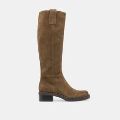 GLORY H2O WIDE CALF BOOTS OLIVE SUEDE(Glory H2o Wide Calf Boots Olive Suede)