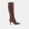 GYRA EXTRA WIDE CALF BOOTS CHOCOLATE LEATHER(Gyra Extra Wide Calf Boots Chocolate Leather)