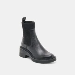 HILORA H2O BOOTS BLACK LEATHER(Hilora H2o Boots Black Leather) -Dolce Vita Sale Store DOLCEVITA BOOTS HILORA BLACK LEATHER H2O 01
