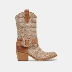 HOSS BOOTS BROWN MULTI RAFFIA(Hoss Boots Brown Multi Raffia) -Dolce Vita Sale Store DOLCEVITA BOOTS HOSS BROWNMULTIRAFFIA 02