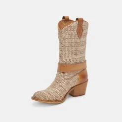 HOSS BOOTS BROWN MULTI RAFFIA(Hoss Boots Brown Multi Raffia) -Dolce Vita Sale Store DOLCEVITA BOOTS HOSS BROWNMULTIRAFFIA 08