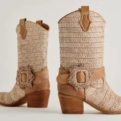 HOSS BOOTS BROWN MULTI RAFFIA(Hoss Boots Brown Multi Raffia)