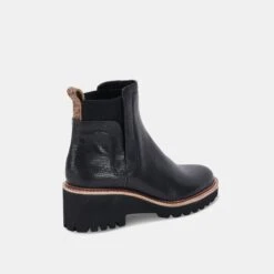 HUEY H2O WIDE BOOTIES BLACK LEATHER H2O(Huey H2o Wide Booties Black Leather H2o) -Dolce Vita Sale Store DOLCEVITA BOOTS HUEYH20 BLACKLEATHERH20 03 b96d79c6 5fbd 4ef6 accc a8f303b6fedc