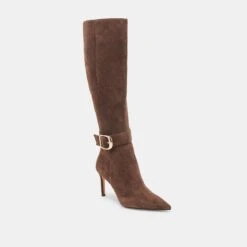 KINZY BOOTS DK BROWN SUEDE(Kinzy Boots Dk Brown Suede) -Dolce Vita Sale Store DOLCEVITA BOOTS KINZY DK BROWN SUEDE 01