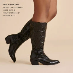 MIRLA WIDE CALF BOOTS BLACK LEATHER(Mirla Wide Calf Boots Black Leather) 5 MIRLA WIDE CALF BOOTS BLACK LEATHER(Mirla Wide Calf Boots Black Leather) -Dolce Vita Sale Store DOLCEVITA BOOTS MIRLA BLACKLEATHER WIDECALF 3