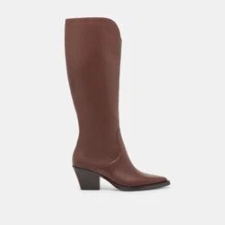 RAJ EXTRA WIDE CALF BOOTS CHOCOLATE LEATHER(Raj Extra Wide Calf Boots Chocolate Leather)