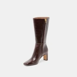 RIGGS WIDE CALF BOOTS CHOCOLATE LEATHER(Riggs Wide Calf Boots Chocolate Leather) -Dolce Vita Sale Store DOLCEVITA BOOTS RIGGS CHOCOLATELEATHER 09 f43ce8e4 a2b9 4b4b a6fa 5613d583807d
