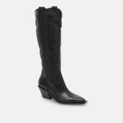SAMSIN BOOTS BLACK LEATHER(Samsin Boots Black Leather) 4 SAMSIN BOOTS BLACK LEATHER(Samsin Boots Black Leather) -Dolce Vita Sale Store DOLCEVITA BOOTS SAMSIN BLACKLEATHER 01