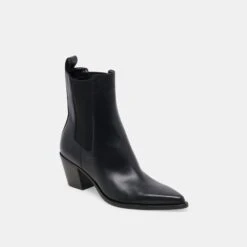 SHADIE H2O WIDE BOOTIES BLACK LEATHER(Shadie H2o Wide Booties Black Leather) -Dolce Vita Sale Store DOLCEVITA BOOTS SHADIE H2O BLACK LEATHER H2O 01 c2e90a80 1a55 4984 962c d35d92dccef5