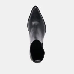 SHADIE H2O WIDE BOOTIES BLACK LEATHER(Shadie H2o Wide Booties Black Leather) -Dolce Vita Sale Store DOLCEVITA BOOTS SHADIE H2O BLACK LEATHER H2O 06 9c52c887 bff9 48ea 879e b057c3a670a1