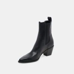 SHADIE H2O WIDE BOOTIES BLACK LEATHER(Shadie H2o Wide Booties Black Leather) -Dolce Vita Sale Store DOLCEVITA BOOTS SHADIE H2O BLACK LEATHER H2O 08 e08a5a3c b8f6 426c 9c1b c22e471a642d