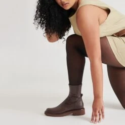 SIMAYA H2O BOOTS MAHOGANY LEATHER(Simaya H2o Boots Mahogany Leather) -Dolce Vita Sale Store DOLCEVITA BOOTS SIMAYAH2O MAHOGANYLEATHER ONFOOT 01 1