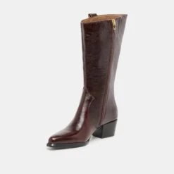 VERN WIDE CALF BOOTS CHOCOLATE LEATHER(Vern Wide Calf Boots Chocolate Leather) -Dolce Vita Sale Store DOLCEVITA BOOTS VERNWC CHOCOLATELEATHER 01 1