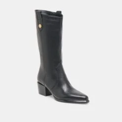 VERN BOOTS BLACK LEATHER(Vern Boots Black Leather) -Dolce Vita Sale Store DOLCEVITA BOOTS VERN BLACKLEATHER 01