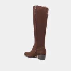 VIRONA H2O WIDE CALF BOOTS DK BROWN SUEDE(Virona H2o Wide Calf Boots Dk Brown Suede) -Dolce Vita Sale Store DOLCEVITA BOOTS VIRONAH2OWC DKBROWNSUEDE 02 2