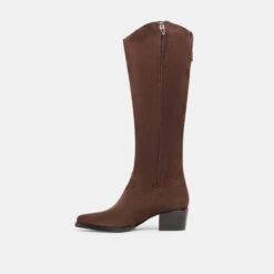 VIRONA H2O WIDE CALF BOOTS DK BROWN SUEDE(Virona H2o Wide Calf Boots Dk Brown Suede) -Dolce Vita Sale Store DOLCEVITA BOOTS VIRONAH2OWC DKBROWNSUEDE 03 1