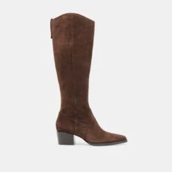 VIRONA H2O WIDE CALF BOOTS DK BROWN SUEDE(Virona H2o Wide Calf Boots Dk Brown Suede)