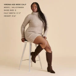 VIRONA H2O WIDE CALF BOOTS DK BROWN SUEDE(Virona H2o Wide Calf Boots Dk Brown Suede) -Dolce Vita Sale Store DOLCEVITA BOOTS VIRONAH2O DKBROWNSUEDEH2O WIDECALF 1