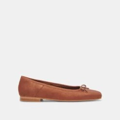 ANISA WIDE BALLET FLATS COPPER METALLIC SUEDE(Anisa Wide Ballet Flats Copper Metallic Suede)