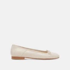 ANISA BALLET FLATS CREME CRINKLE PATENT(Anisa Ballet Flats Creme Crinkle Patent)