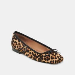 ANISA BALLET FLATS DK LEOPARD CALF HAIR(Anisa Ballet Flats Dk Leopard Calf Hair) -Dolce Vita Sale Store DOLCEVITA FLATS ANISA DKLEOPARDCALFHAIR 01