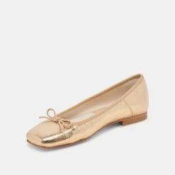 ANISA BALLET FLATS GOLD DISTRESSED LEATHER(Anisa Ballet Flats Gold Distressed Leather) -Dolce Vita Sale Store DOLCEVITA FLATS ANISA GOLDDISTRESSEDLEATHER 08
