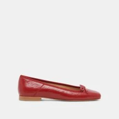 ANISA BALLET FLATS RED CRINKLE PATENT(Anisa Ballet Flats Red Crinkle Patent)