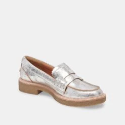 Dolce Vita ARABEL LOAFERS SILVER DISTRESSED LEATHER(Arabel Loafers Silver Distressed Leather) 6 Dolce Vita ARABEL LOAFERS SILVER DISTRESSED LEATHER(Arabel Loafers Silver Distressed Leather) -Dolce Vita Sale Store DOLCEVITA FLATS ARABEL SILVERDISTRESSEDLEATHER 08