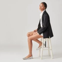 Dolce Vita ASHYA BALLET FLATS SILVER DISTRESSED LEATHER(Ashya Ballet Flats Silver Distressed Leather) 10 Dolce Vita ASHYA BALLET FLATS SILVER DISTRESSED LEATHER(Ashya Ballet Flats Silver Distressed Leather) -Dolce Vita Sale Store DOLCEVITA FLATS ASHYA SILVERDISTRESSEDLEATHER ONFOOT 2