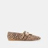 BAYLEE GROMMET BALLET FLATS DK LEOPARD PRINTED SUEDE(Baylee Grommet Ballet Flats Dk Leopard Printed Suede)