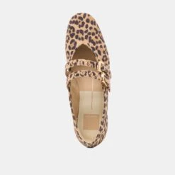 BAYLEE GROMMET BALLET FLATS DK LEOPARD PRINTED SUEDE(Baylee Grommet Ballet Flats Dk Leopard Printed Suede) -Dolce Vita Sale Store DOLCEVITA FLATS BAYLEE GROMMET DK LEOPARD PRINTED SUEDE 06