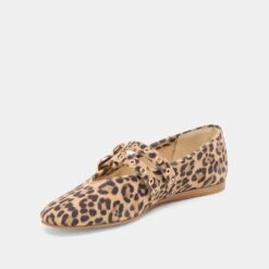 BAYLEE GROMMET BALLET FLATS DK LEOPARD PRINTED SUEDE(Baylee Grommet Ballet Flats Dk Leopard Printed Suede) -Dolce Vita Sale Store DOLCEVITA FLATS BAYLEE GROMMET DK LEOPARD PRINTED SUEDE 09