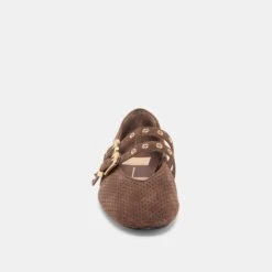 BAYLEE GROMMET BALLET FLATS DK BROWN PERFORATED SUEDE(Baylee Grommet Ballet Flats Dk Brown Perforated Suede) -Dolce Vita Sale Store DOLCEVITA FLATS BAYLEEGROMMET DKBROWNPERFORATEDSUEDE 04