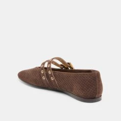 BAYLEE GROMMET BALLET FLATS DK BROWN PERFORATED SUEDE(Baylee Grommet Ballet Flats Dk Brown Perforated Suede) -Dolce Vita Sale Store DOLCEVITA FLATS BAYLEEGROMMET DKBROWNPERFORATEDSUEDE 08