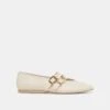 BAYLEE WIDE BALLET FLATS IVORY LEATHER(Baylee Wide Ballet Flats Ivory Leather) -Dolce Vita Sale Store DOLCEVITA FLATS BAYLEE IVORYCRIINKLEPATENT 02 1a1f695f 25e8 45b4 a181 c24856fcf079