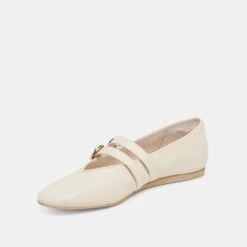 BAYLEE BALLET FLATS IVORY LEATHER(Baylee Ballet Flats Ivory Leather) 8 BAYLEE BALLET FLATS IVORY LEATHER(Baylee Ballet Flats Ivory Leather) -Dolce Vita Sale Store DOLCEVITA FLATS BAYLEE IVORYCRIINKLEPATENT 08